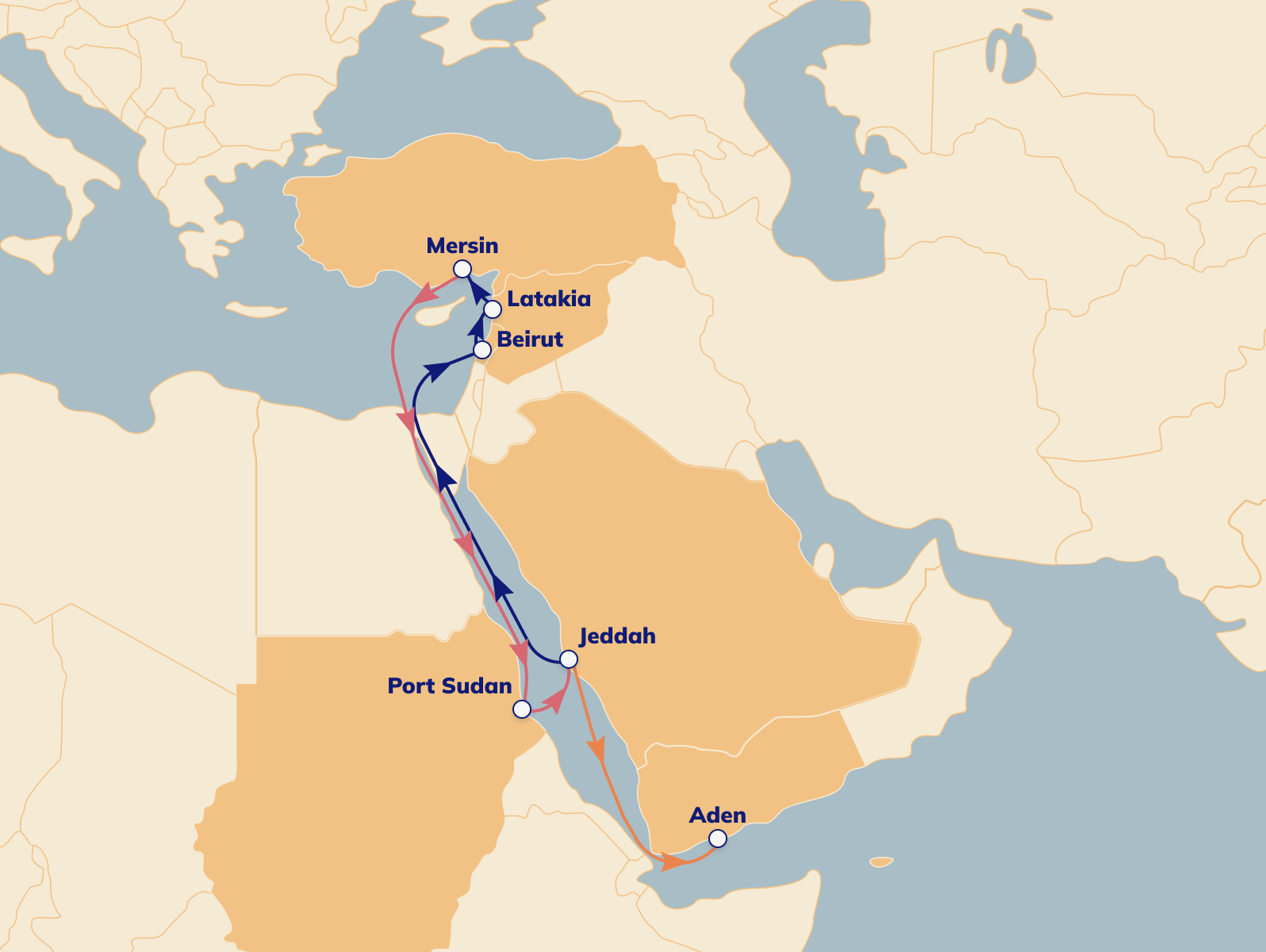 AEX route map