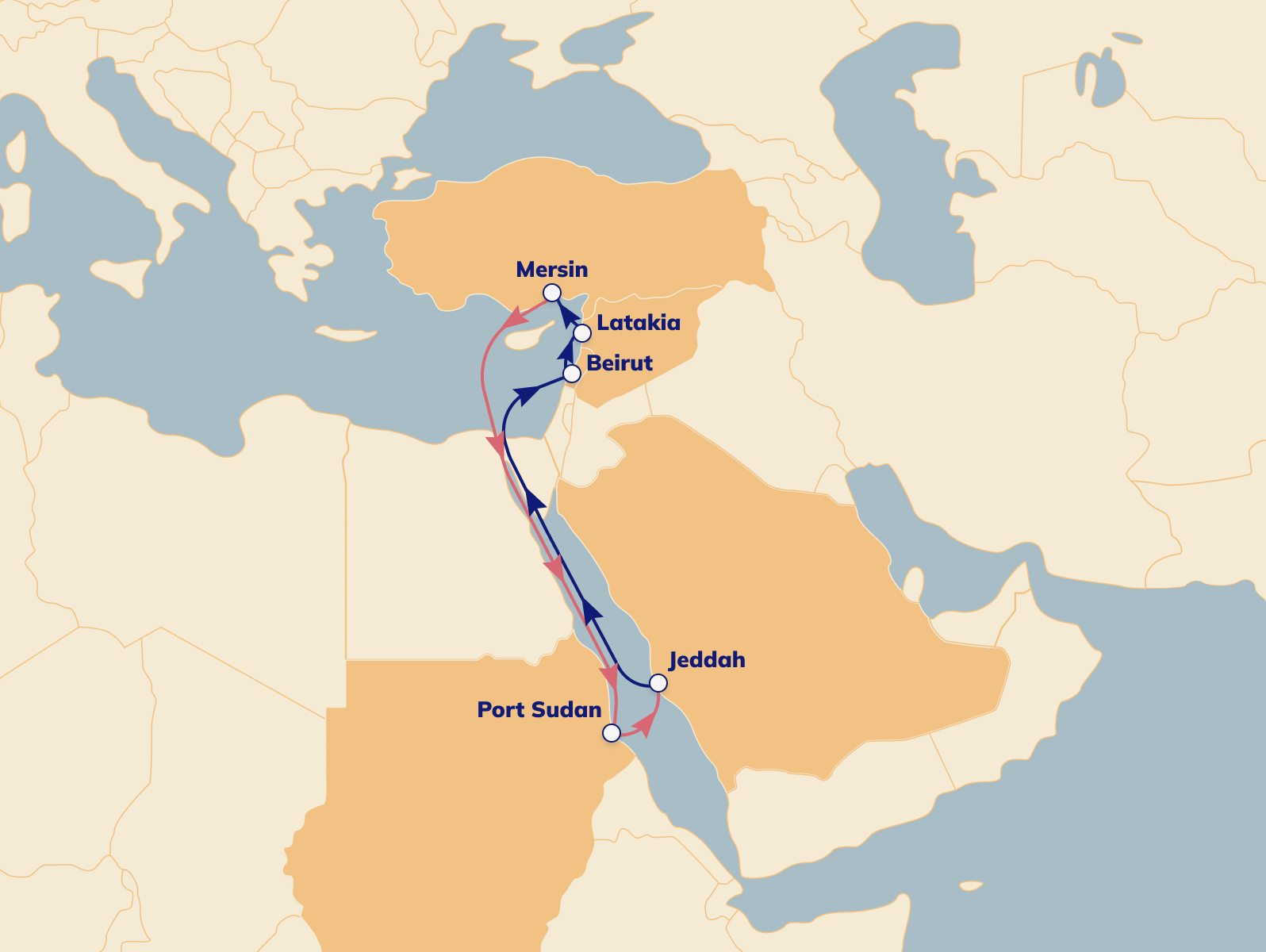 EXS route map